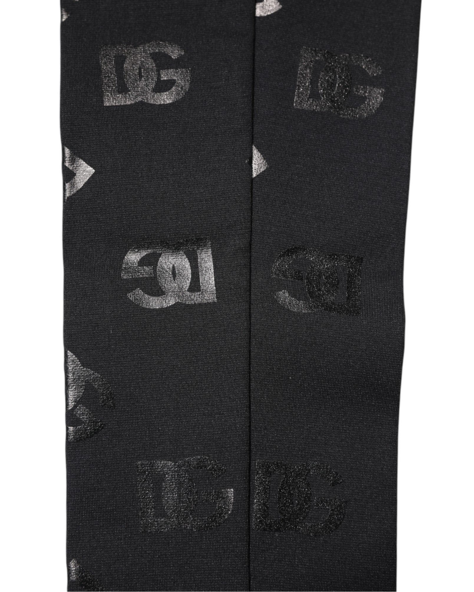 Schwarze Ärmelstulpen aus Wolle mit Stretch und DG-Logo-Monogramm