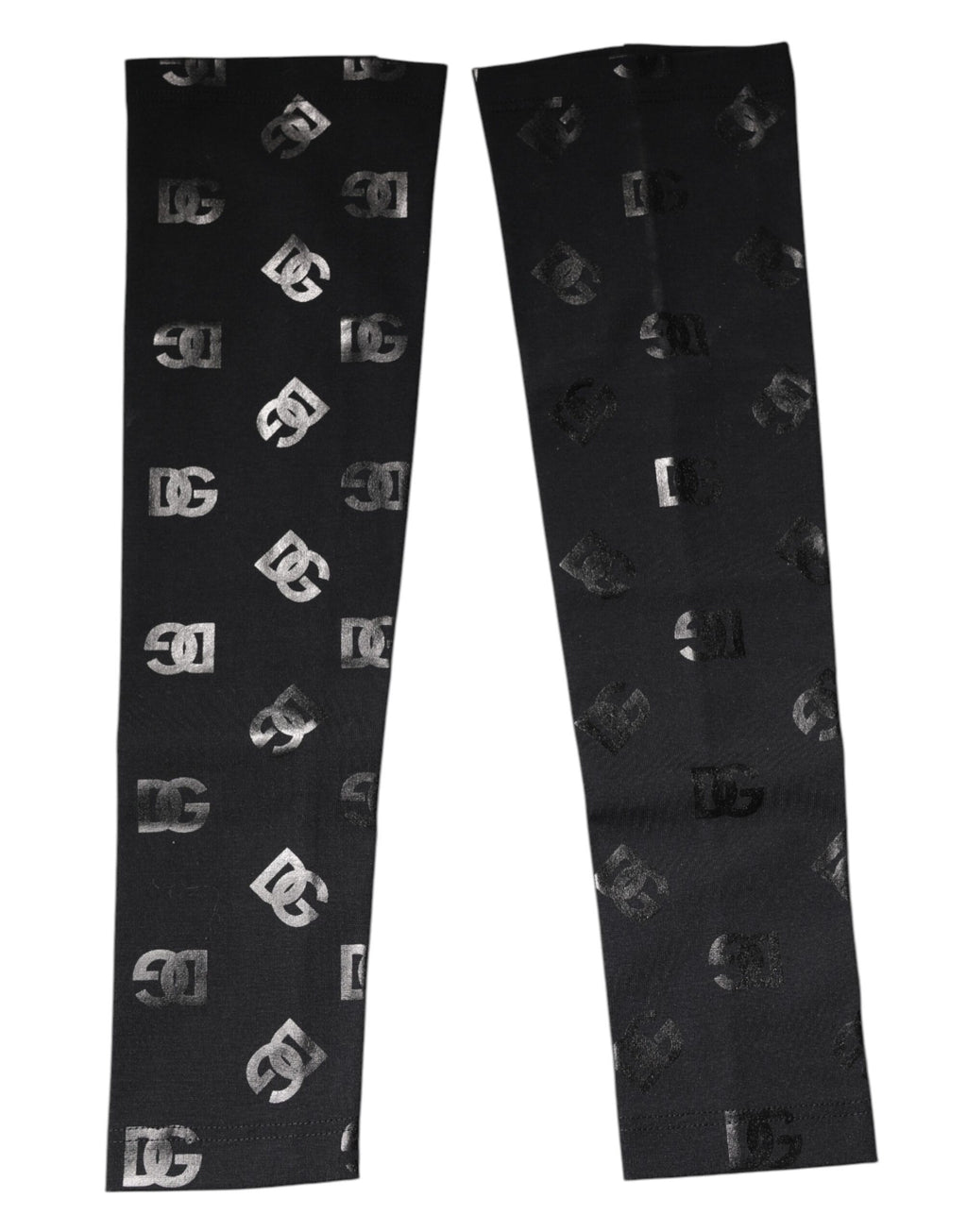 Schwarze Ärmelstulpen aus Wolle mit Stretch und DG-Logo-Monogramm