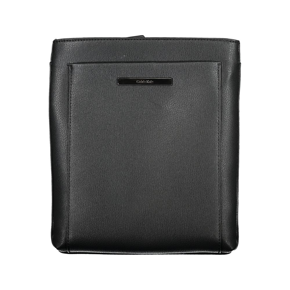 Schwarze Herren-Umhängetasche aus Polyester
