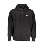 Schwarzer Kapuzenpullover für Herren aus Baumwolle
