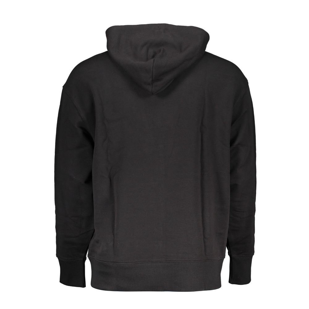 Schwarzer Kapuzenpullover für Herren aus Baumwolle
