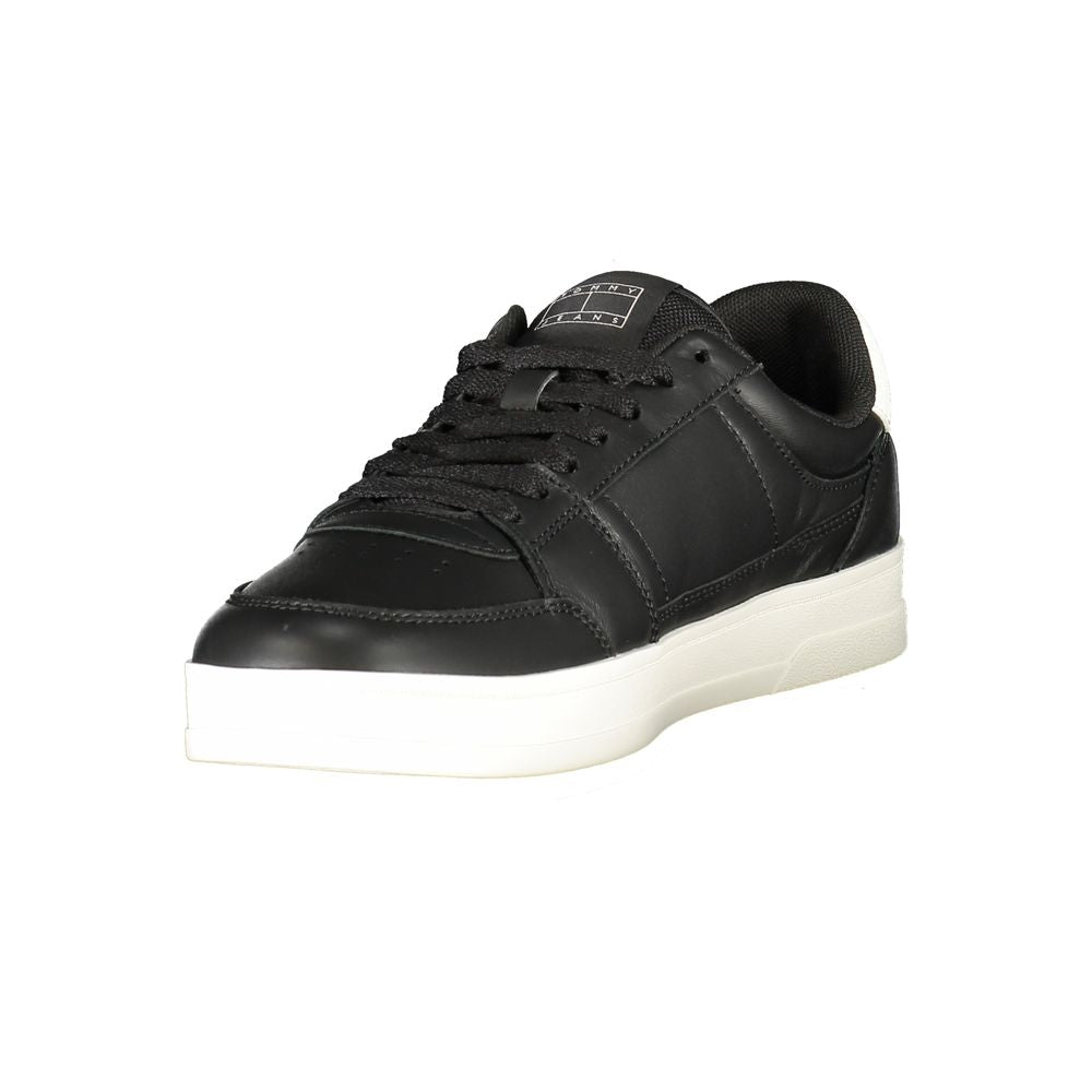 Black Leather Men's Sneaker