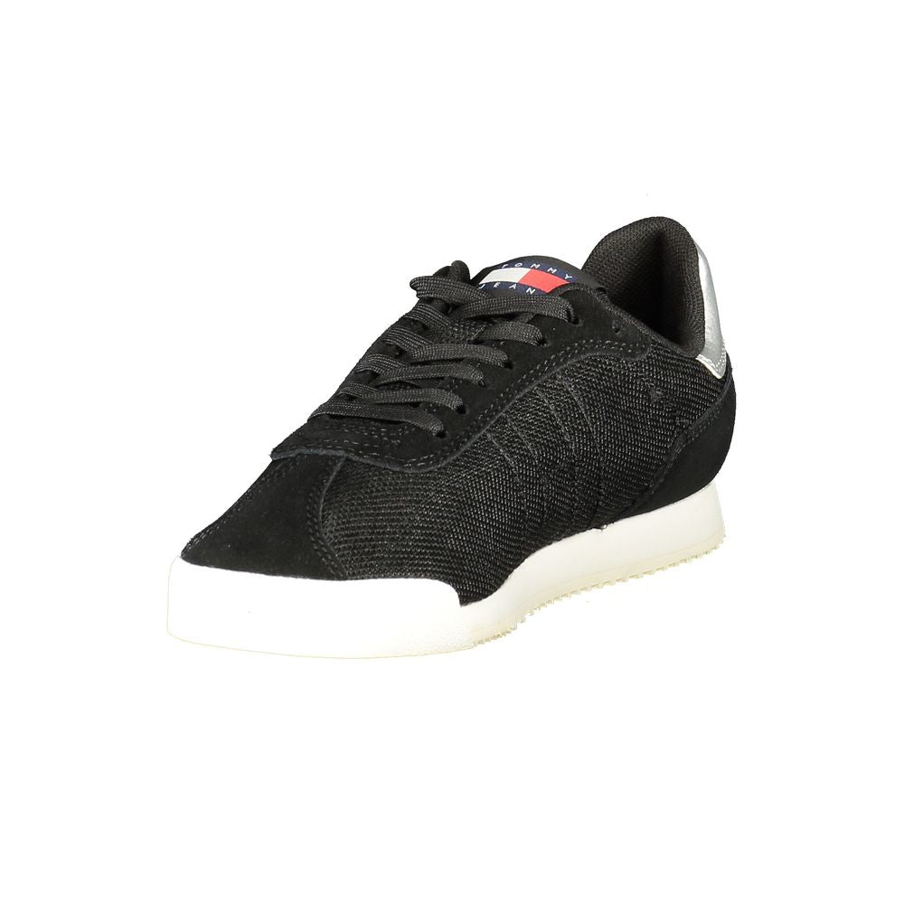 Schwarze Polyester Damen Sneaker