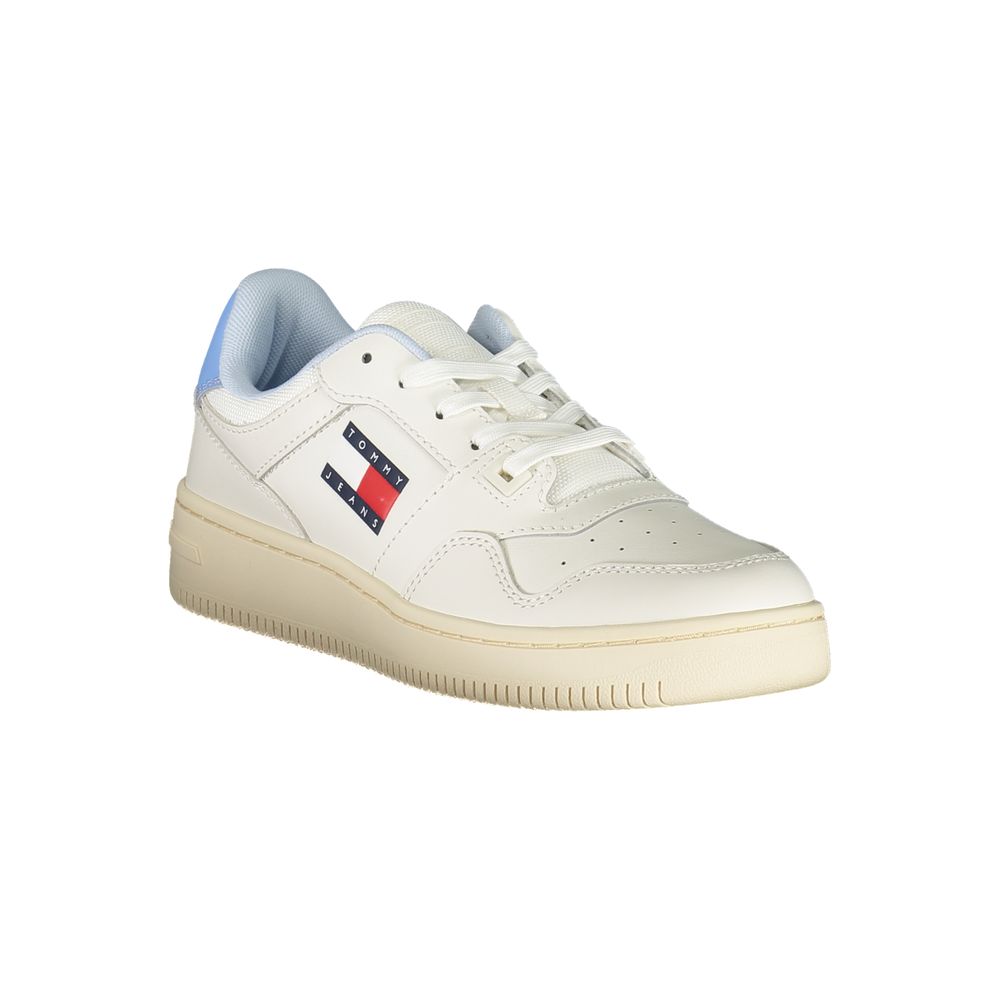 White Polyurethane Women's Sneaker