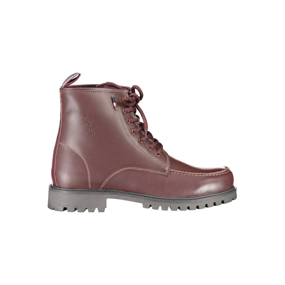 Roter Lederstiefel für Herren