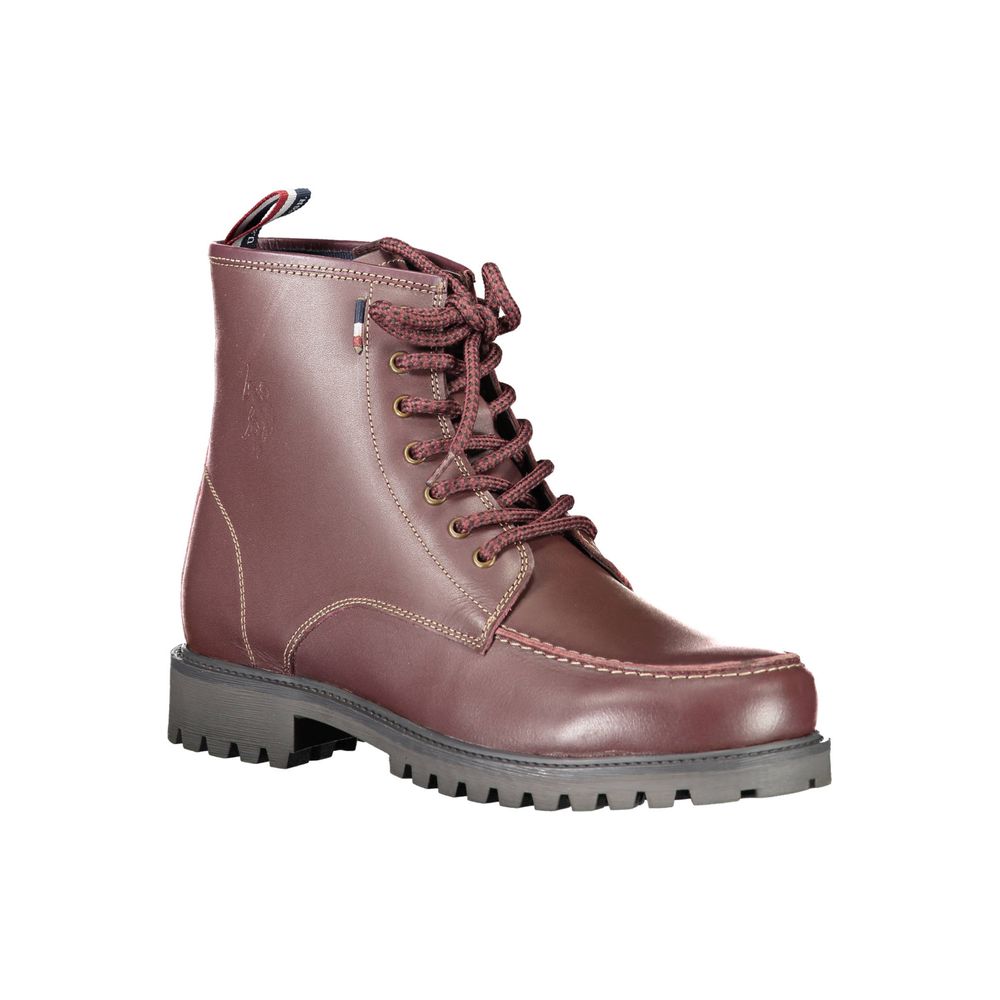 Roter Lederstiefel für Herren