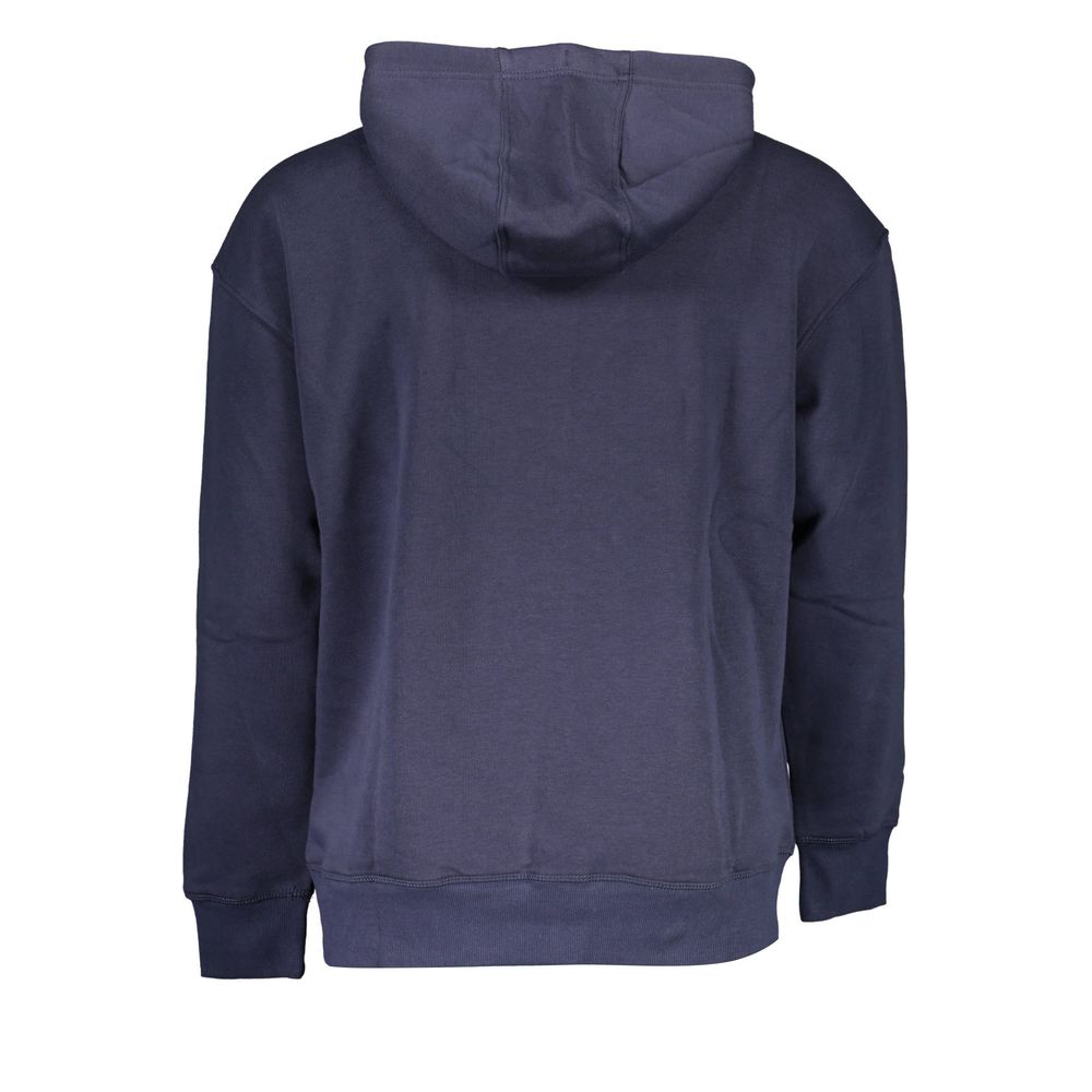Blue Cotton Men's Hoodie