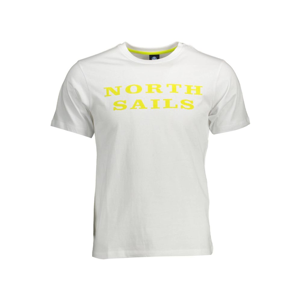 Weiß Baumwolle Herren T-Shirt