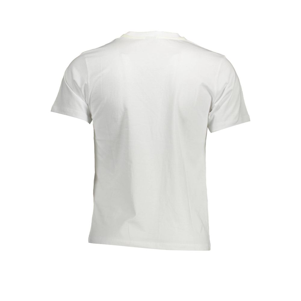 Weiß Baumwolle Herren T-Shirt