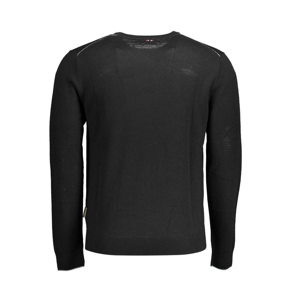 Schwarzes Wollsweatshirt