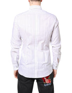 Hemd White Stripes aus Baumwolle GOLD festlich
