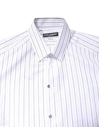 Hemd White Stripes aus Baumwolle GOLD festlich