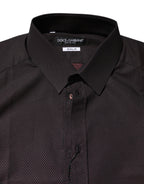 Maroon Jacquard Cotton GOLD Men Dress Shirt