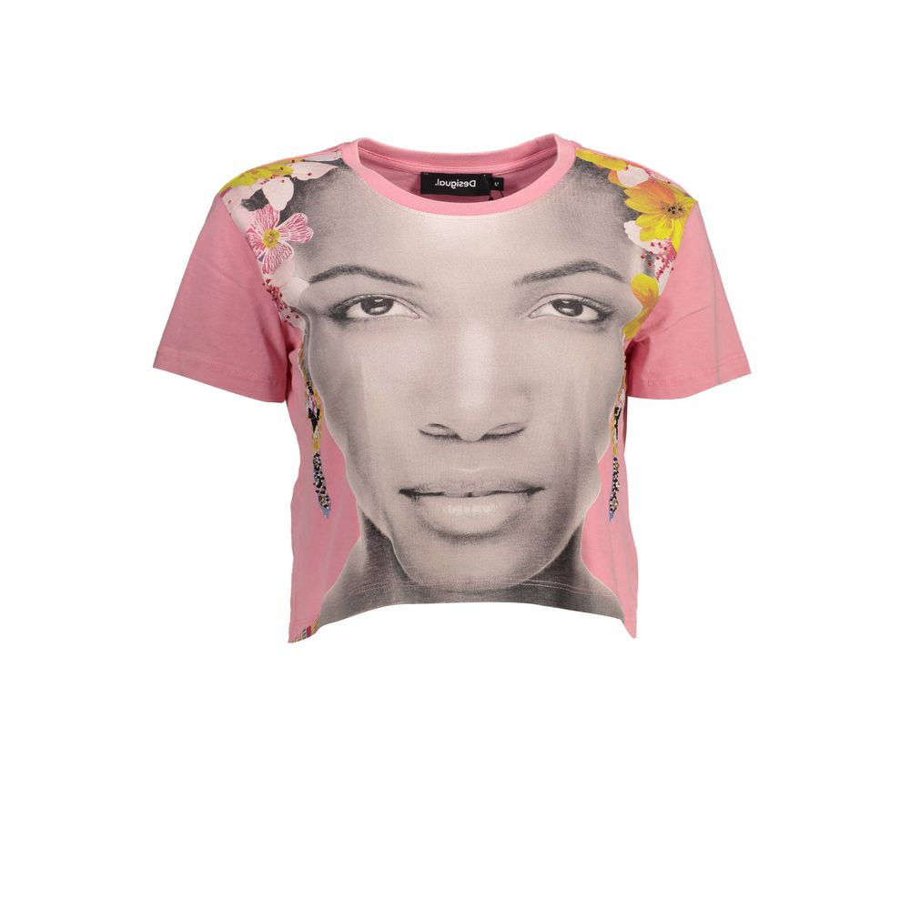 Rosa Baumwoll-Damen-T-Shirt