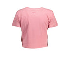 Rosa Baumwoll-Damen-T-Shirt