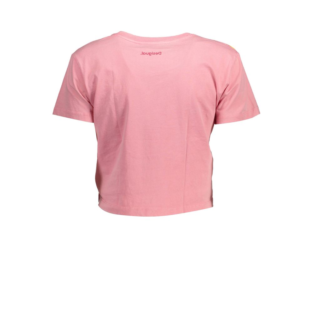 Rosa Baumwoll-Damen-T-Shirt