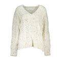 Weißer Acryl-Pullover für Damen