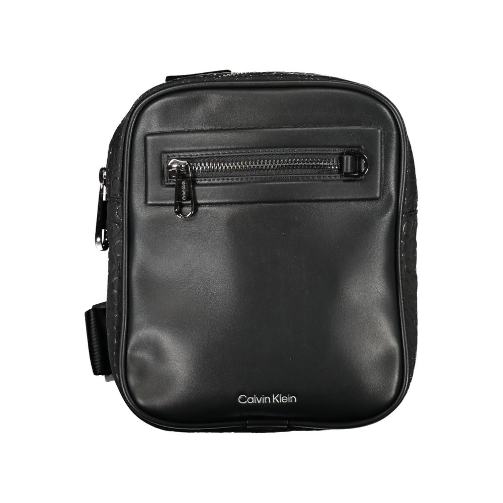 Black Polyester Men's Shoulder Bag
