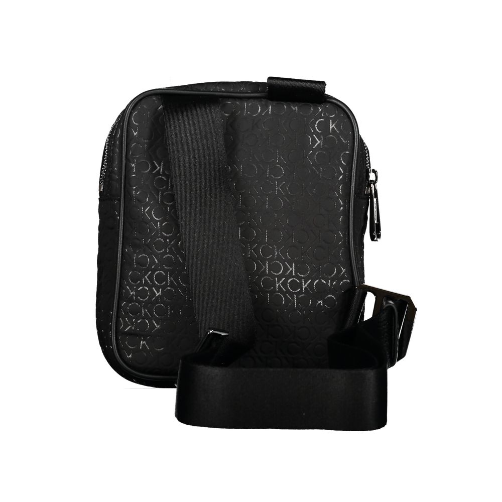 Black Polyester Men's Shoulder Bag