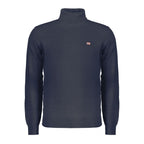 Blauer Herrenpullover aus Wolle