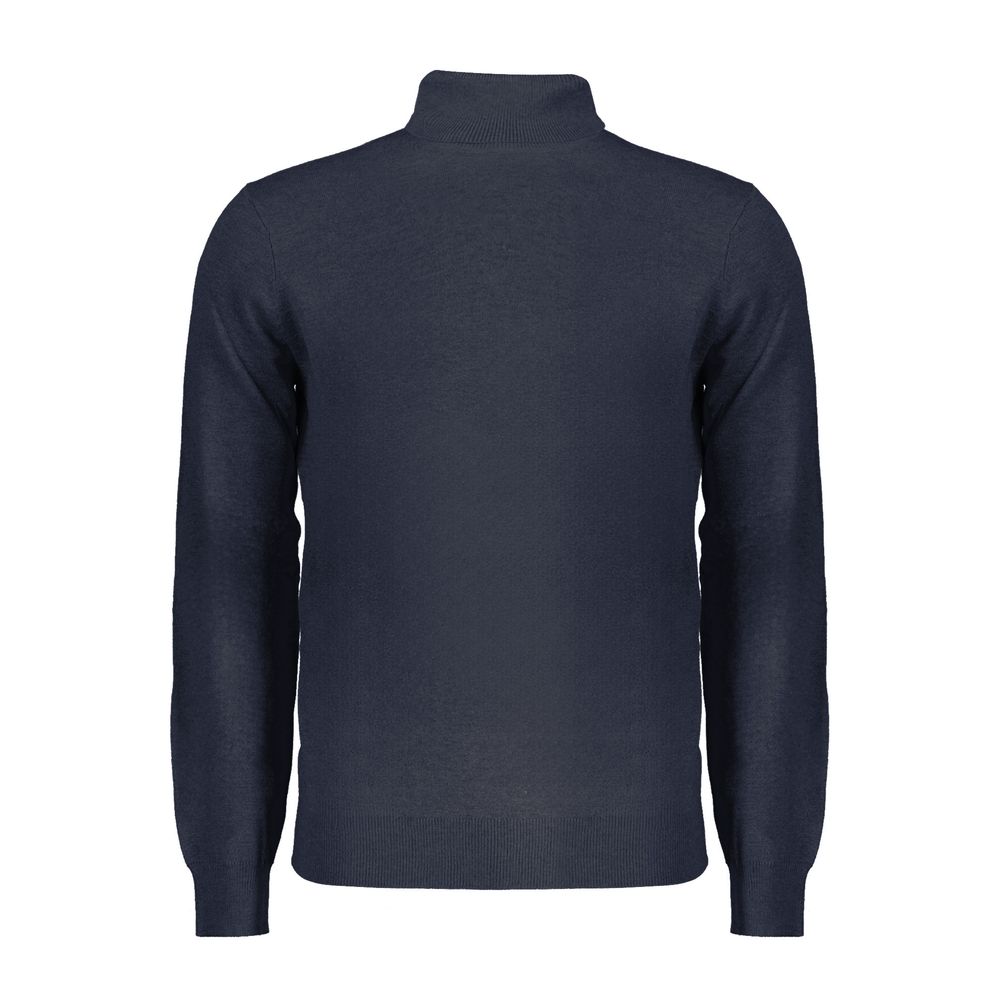 Blauer Herrenpullover aus Wolle
