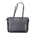 Schultertasche aus blauem Polyester für Damen