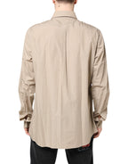 Beige Pin Up Print MARTINI Men Casual Shirt