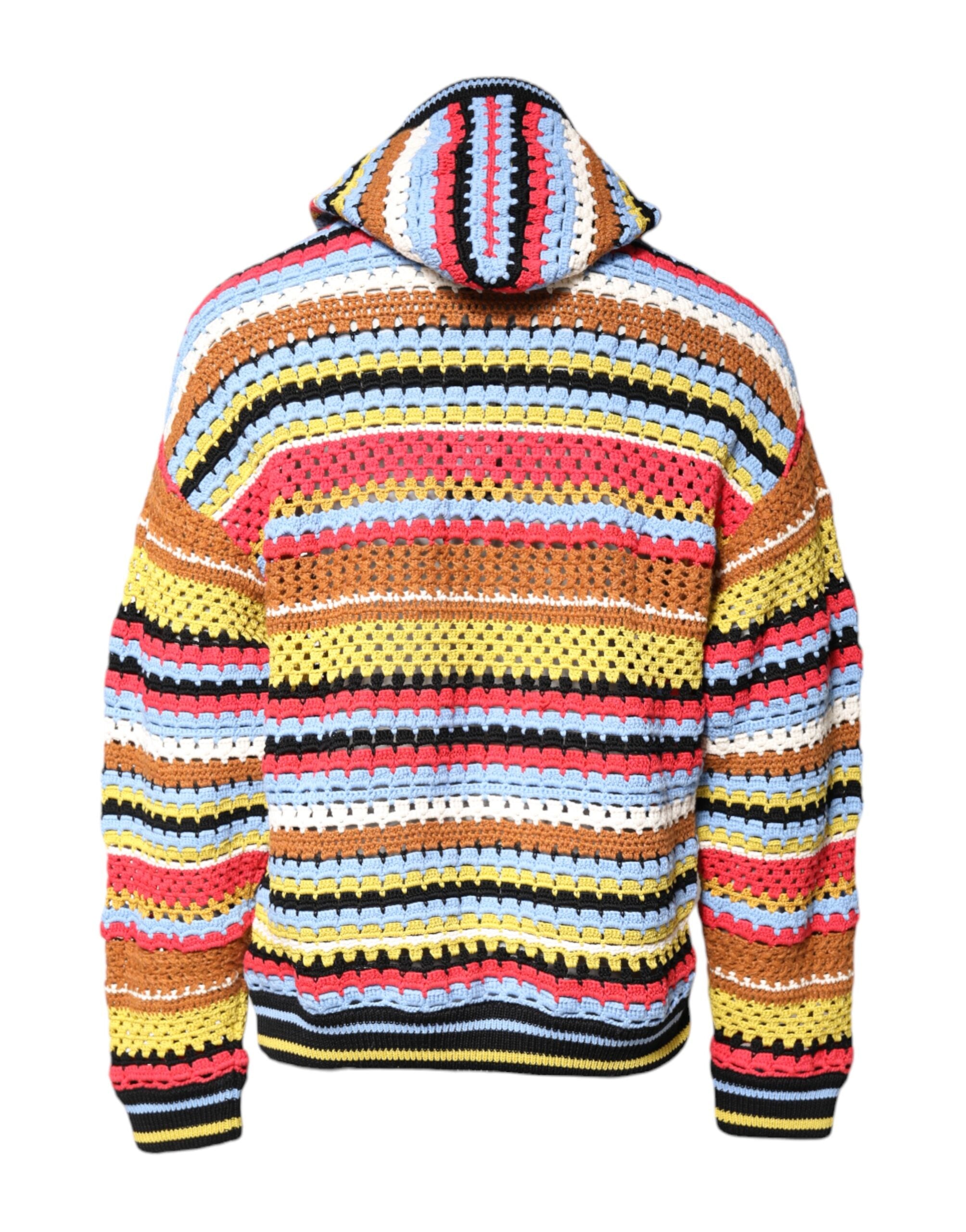 Mehrfarbiger Kapuzenpullover aus Baumwolle