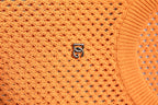 Orange Cashmere Round Neck Sleeveless T-shirt