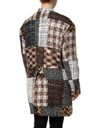 Multicolor Patchwork Button-Down Jacket