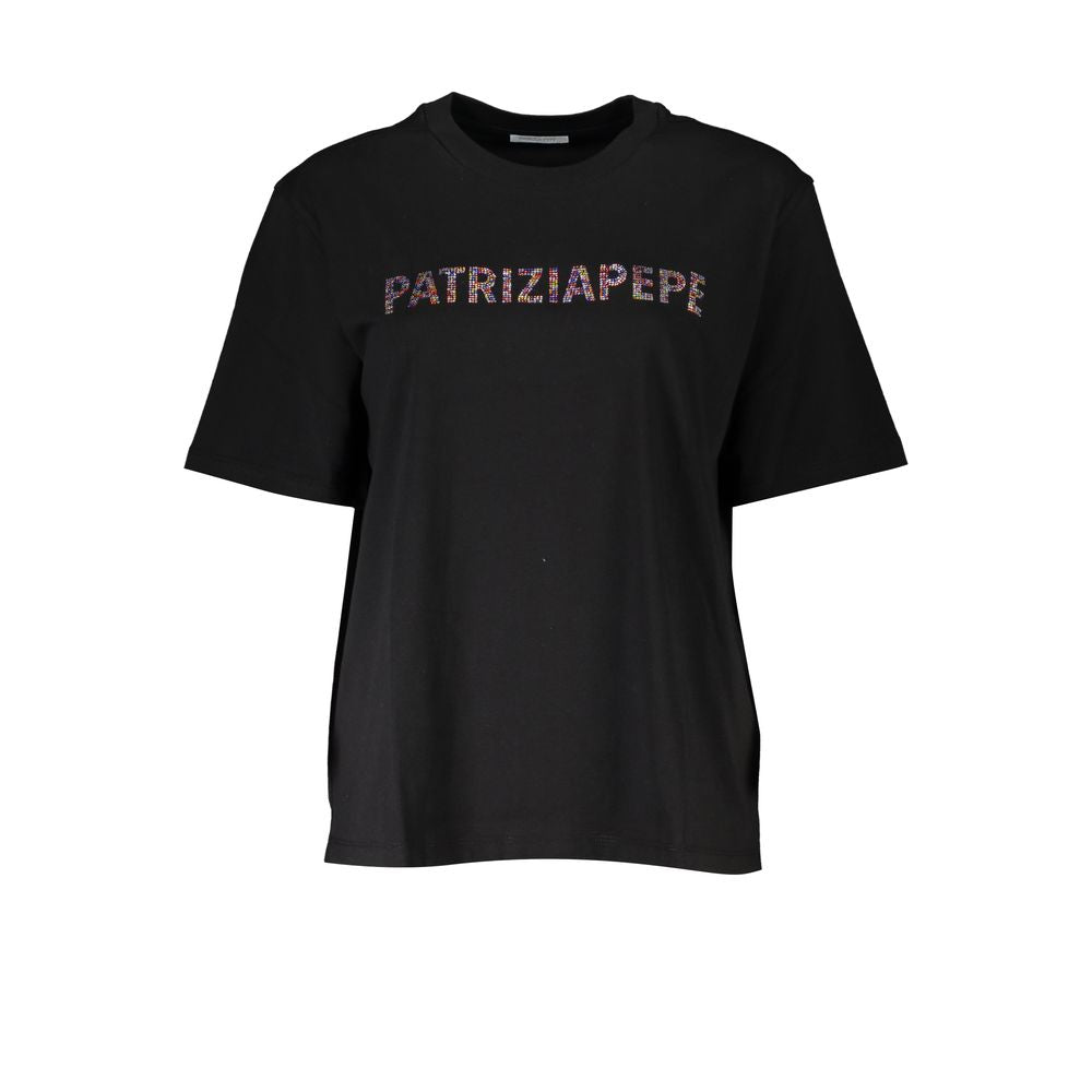 Damen T-Shirt aus schwarzer Baumwolle