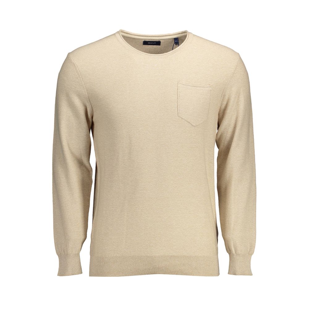 Beige Herrenpullover aus Baumwolle