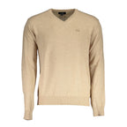 Beige Lyocell Herrenpullover