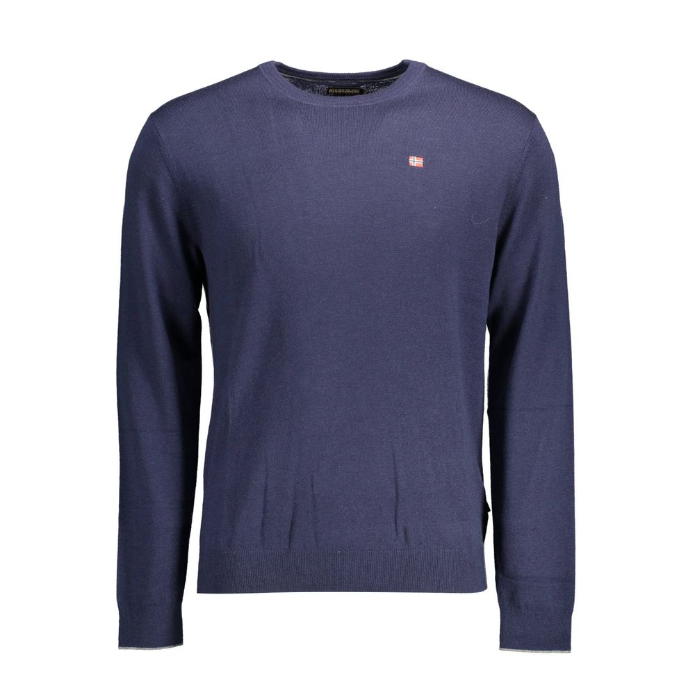 Blauer Herren Wollpullover
