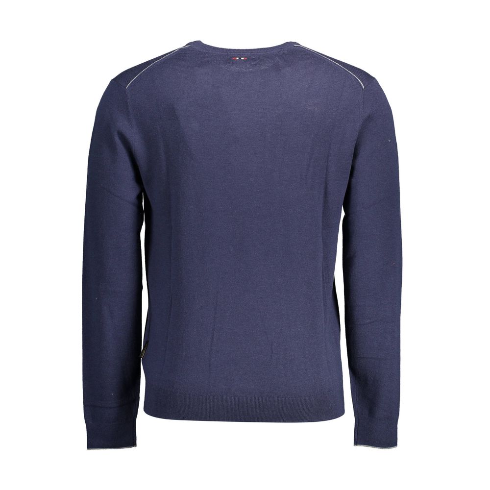 Blauer Herren Wollpullover