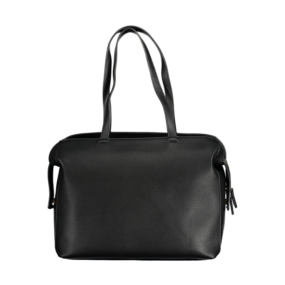 Damenhandtasche aus schwarzem Polyurethan