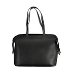 Damenhandtasche aus schwarzem Polyurethan