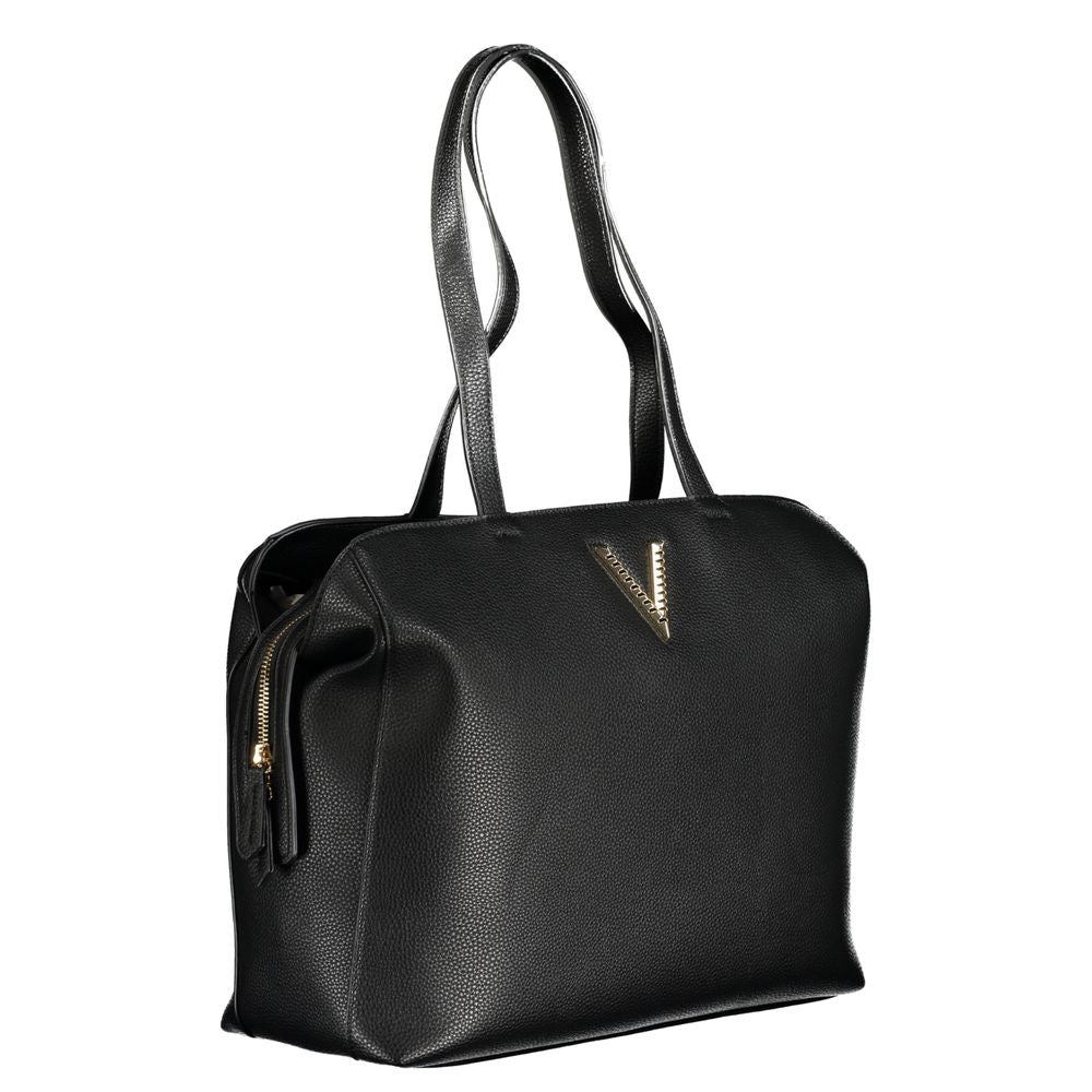 Damenhandtasche aus schwarzem Polyurethan