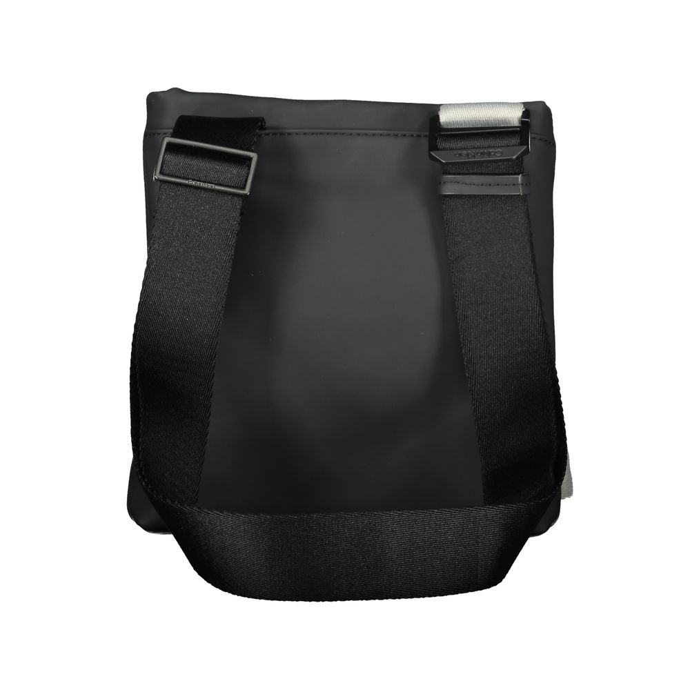 Herren-Umhängetasche aus schwarzem Polyester