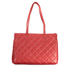 Rote Polyurethan-Damenhandtasche