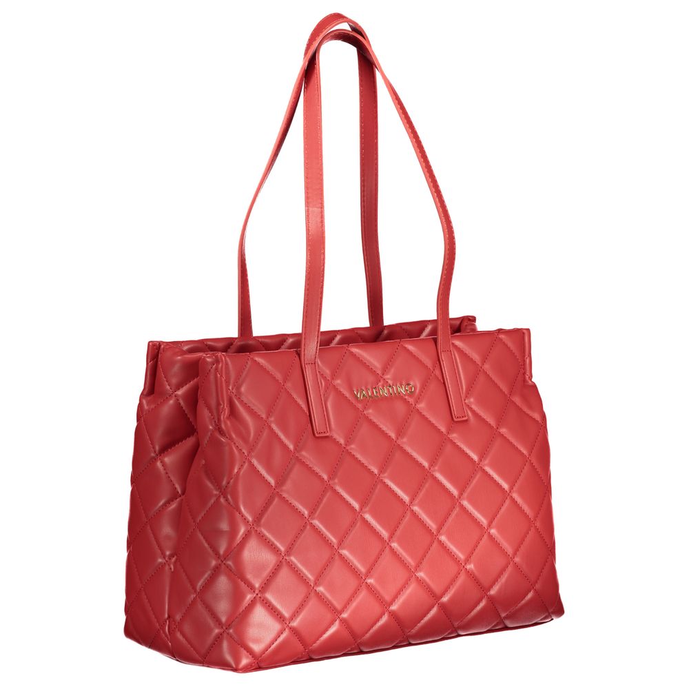 Rote Polyurethan-Damenhandtasche