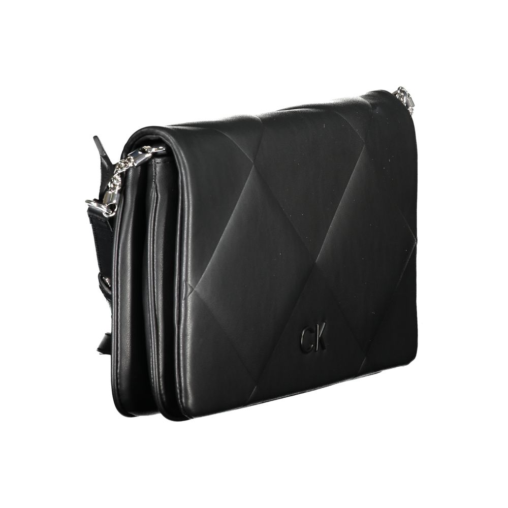 Handtasche aus schwarzem Polyurethan für Damen