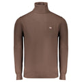 Brauner Polyamid-Herrenpullover