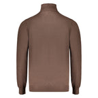 Brauner Polyamid-Herrenpullover