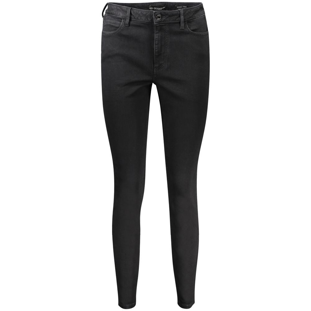 Schwarze Damenjeans aus Baumwolle