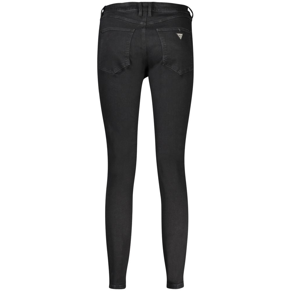 Schwarze Damenjeans aus Baumwolle