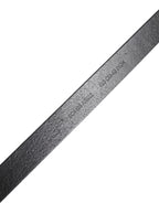 Black Classic Gold Metal Logo Buckle Belt