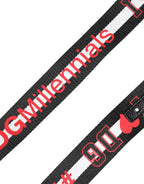 Schwarzer Gürtel aus Polyester mit Logo-Print und DG-Schnalle