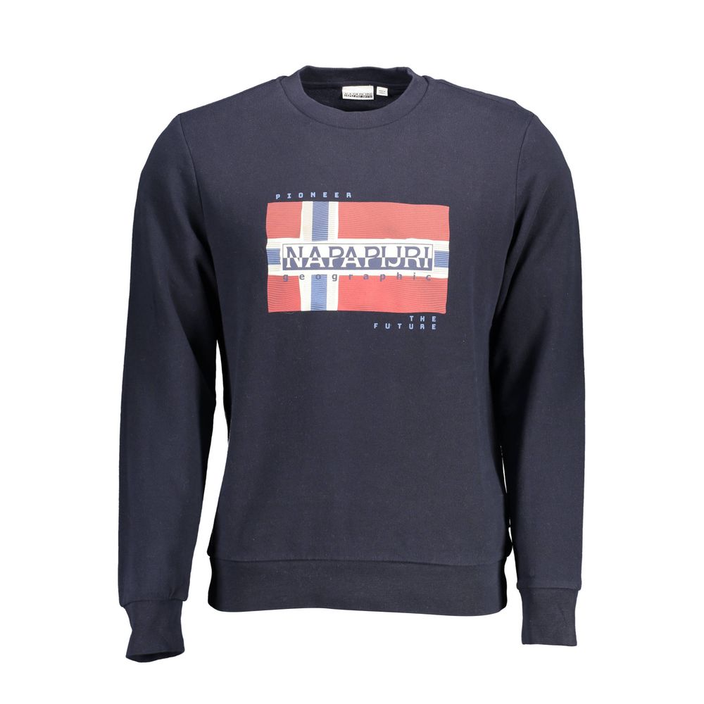 Blaues Herren-Sweatshirt aus Baumwolle