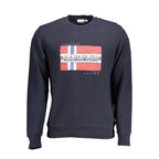 Blaues Herren-Sweatshirt aus Baumwolle
